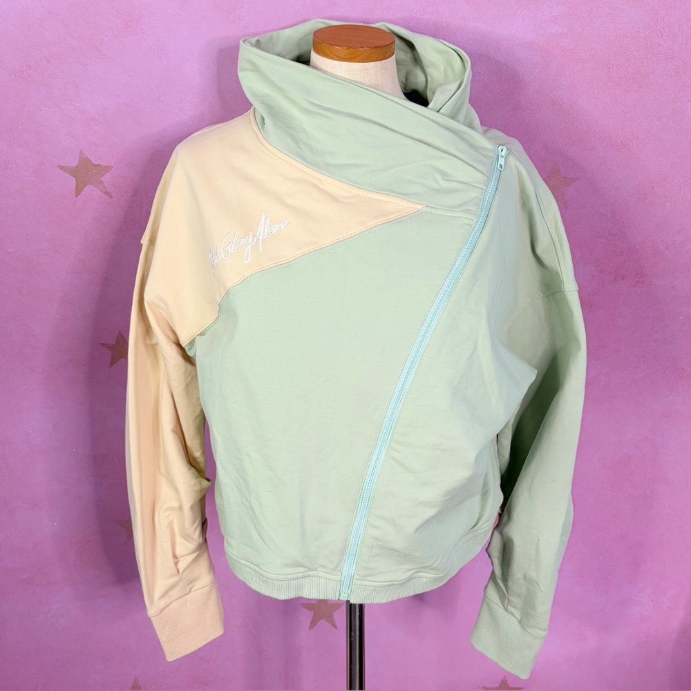Native Supply "His Glory Alone" Jacket Women’s XL Asymmetrical Zip Color Block